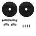 Dynamic Friction Co 8512-56034, Rotors-Drilled and Slotted-Black w/ 5000 Advanced Brake Pads incl. Hardware, Zinc Coated 8512-56034